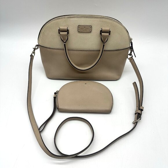 kate spade new york Handbags - Kate Spade Grove Street Carli Leather Satchel Bag w/Jackson Wristlet Wallet FLAW